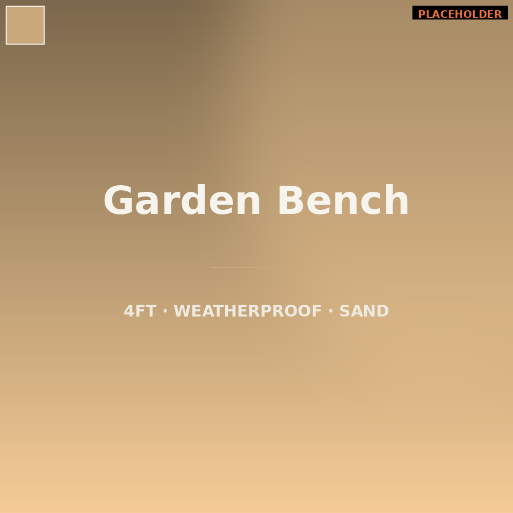 4-Foot Garden Bench in Sand