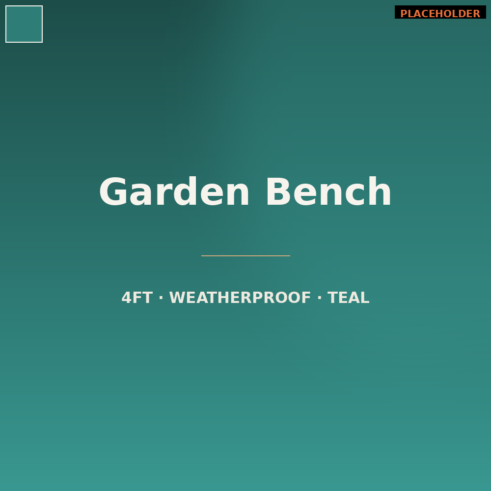 4-Foot Garden Bench in Teal