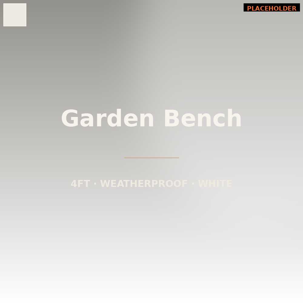 4-Foot Garden Bench in White