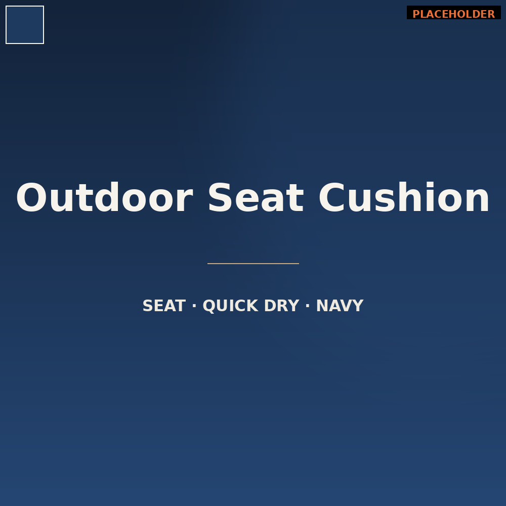 Outdoor Seat Cushion in Navy