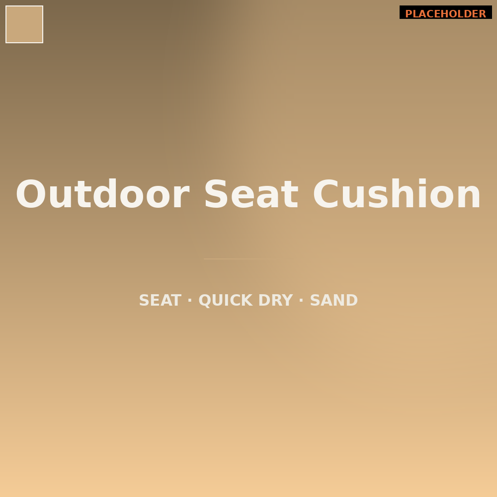 Outdoor Seat Cushion in Sand